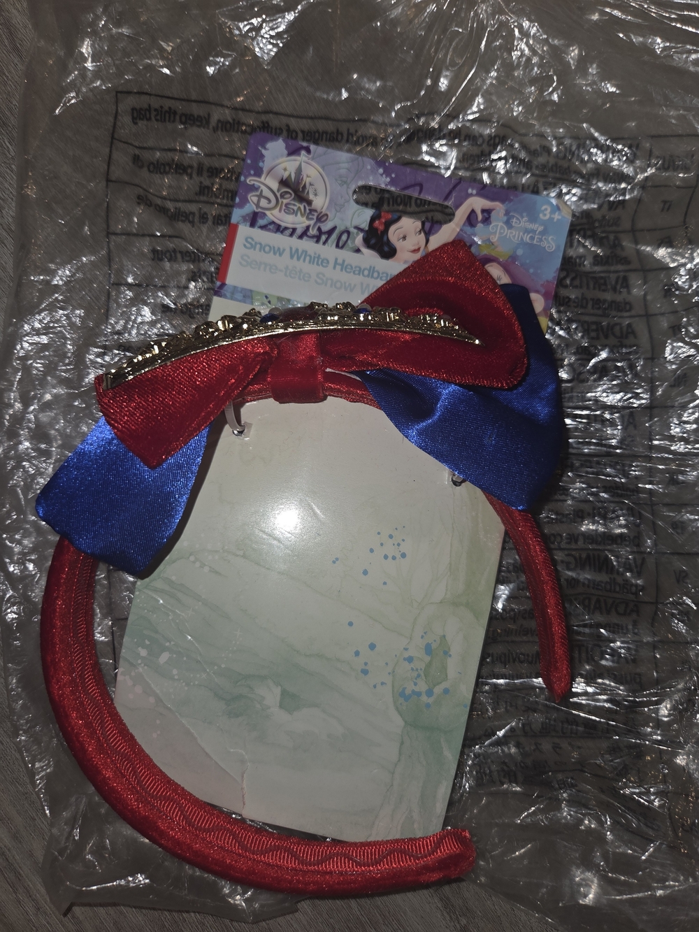Disney Snow White Red & Blue Bow Headband